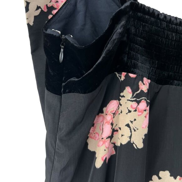 Free People Floral Bow Front Babydoll Mini Dress Empire Waist Coquette Y2K Sz S - Picture 8 of 13